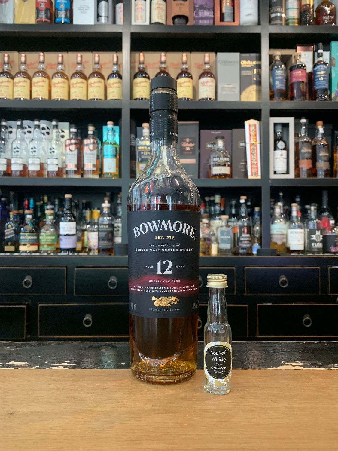 Bowmore 12 Jahre Sherry Oak Cask Sample mit 2cl und 40%