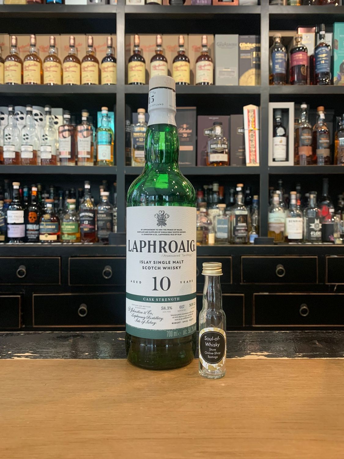 Laphroaig 10 Jahre Cask Strength Sample mit 2cl und 58,3%