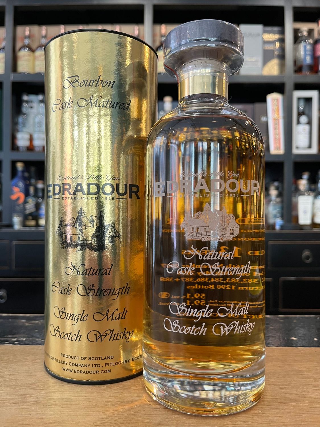 Edradour 13 Jahre Decanter Bourbon Cask mit 0,7 L und 59.1%