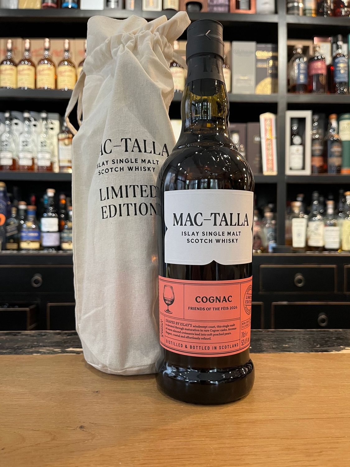 Mac-Talla Cognac Cask Fèis Ìle 2026 mit 0,7L und 52,4%