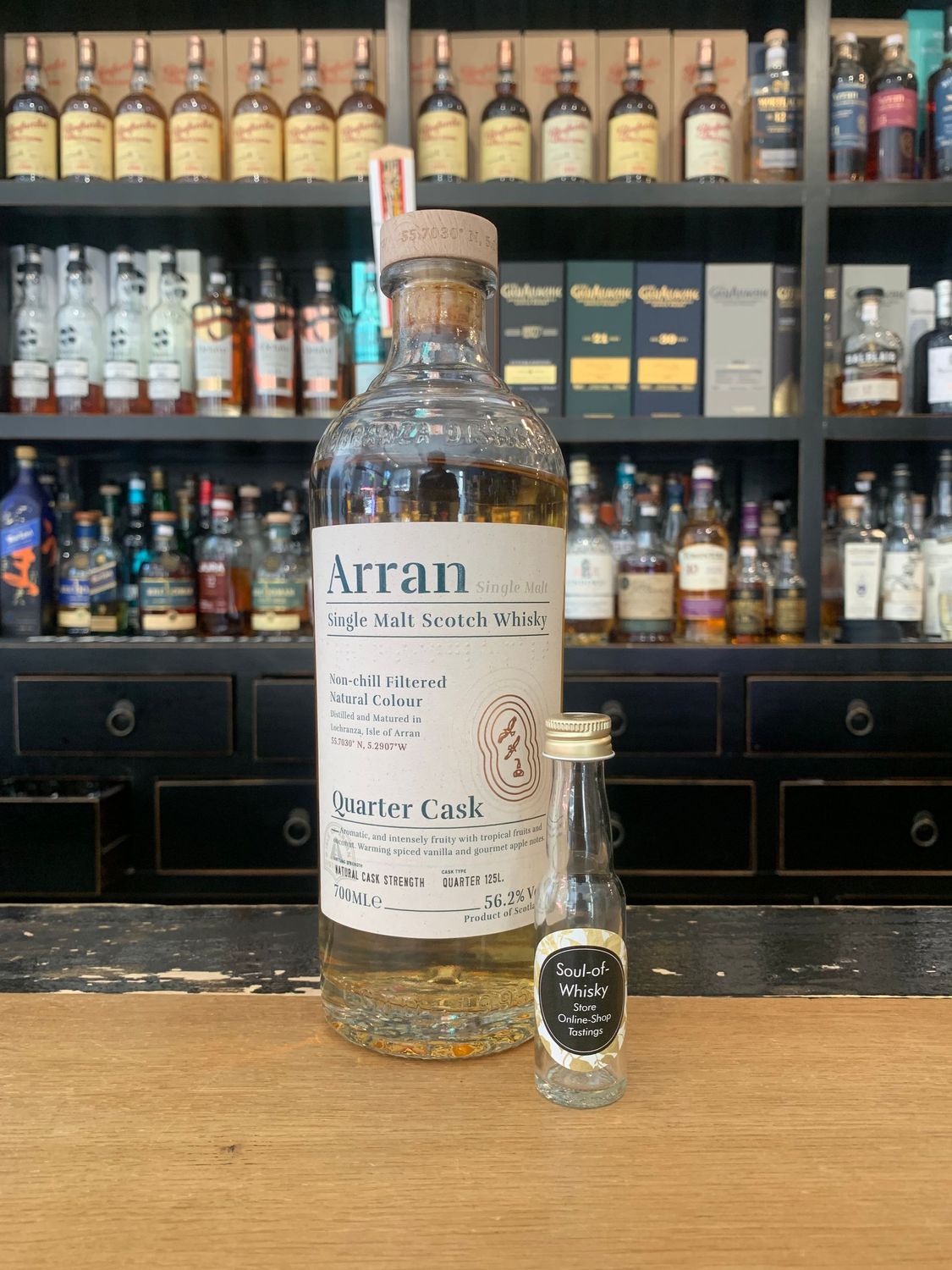 Arran Quarter Cask The Bothy Sample mit 2cl und 56,2% Arran Quarter Cask The Bothy Sample mit 2cl und 56,2%