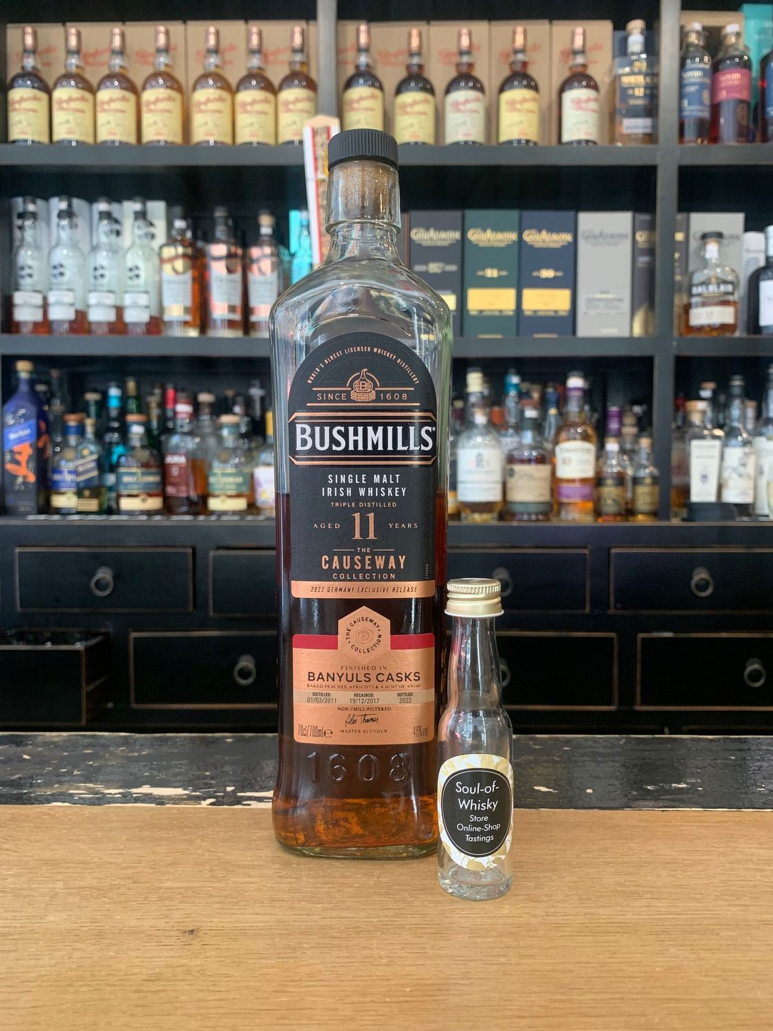 Bushmills 11 Jahre Causeway Collection Banyuls Casks Sample mit 2cl und 46% Bushmills 11 Jahre Causeway Collection Banyuls Casks Sample mit 2cl und 46%
