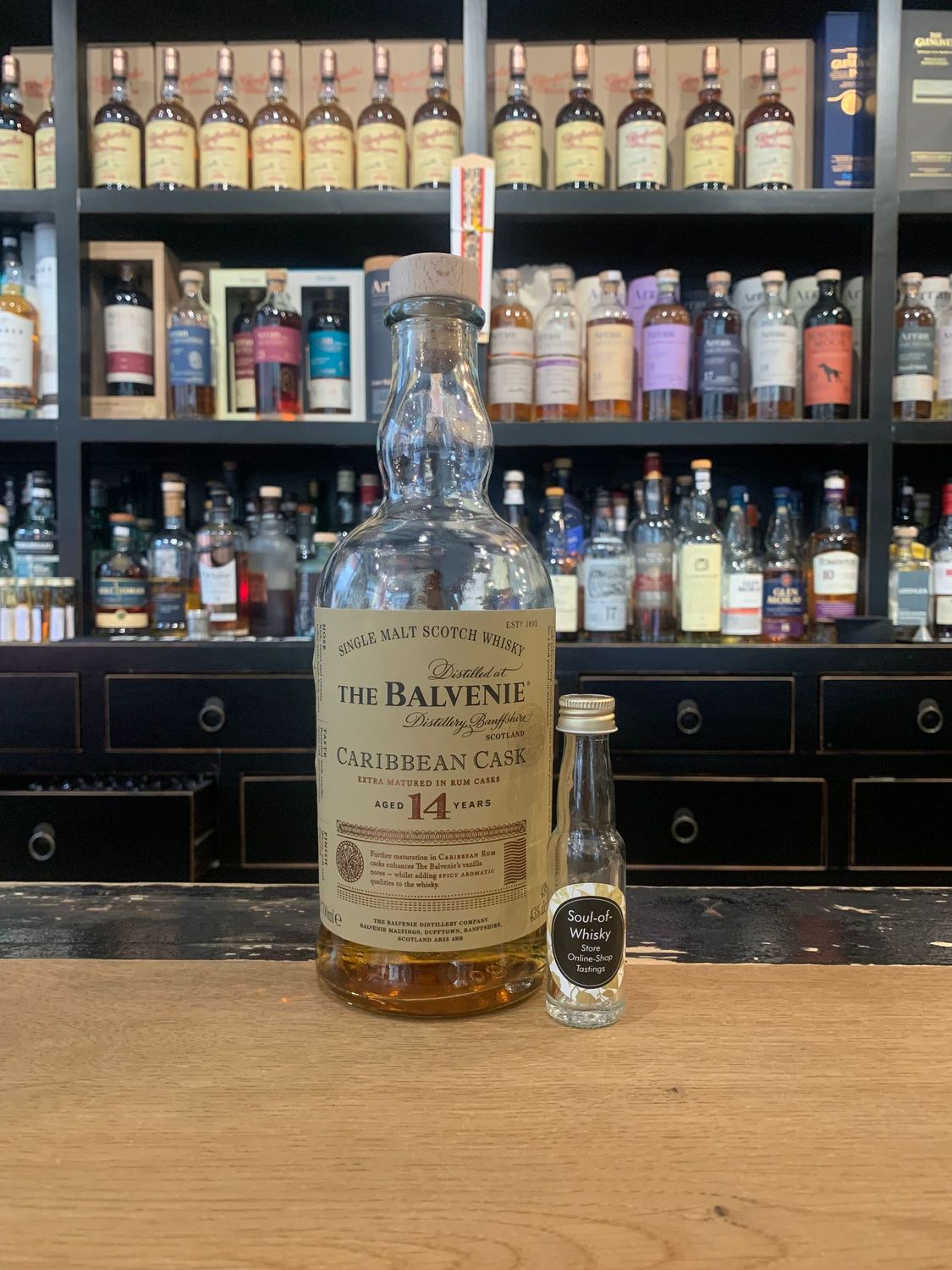Balvenie 14 Jahre Caribbean Cask Sample mit 2cl und 43%