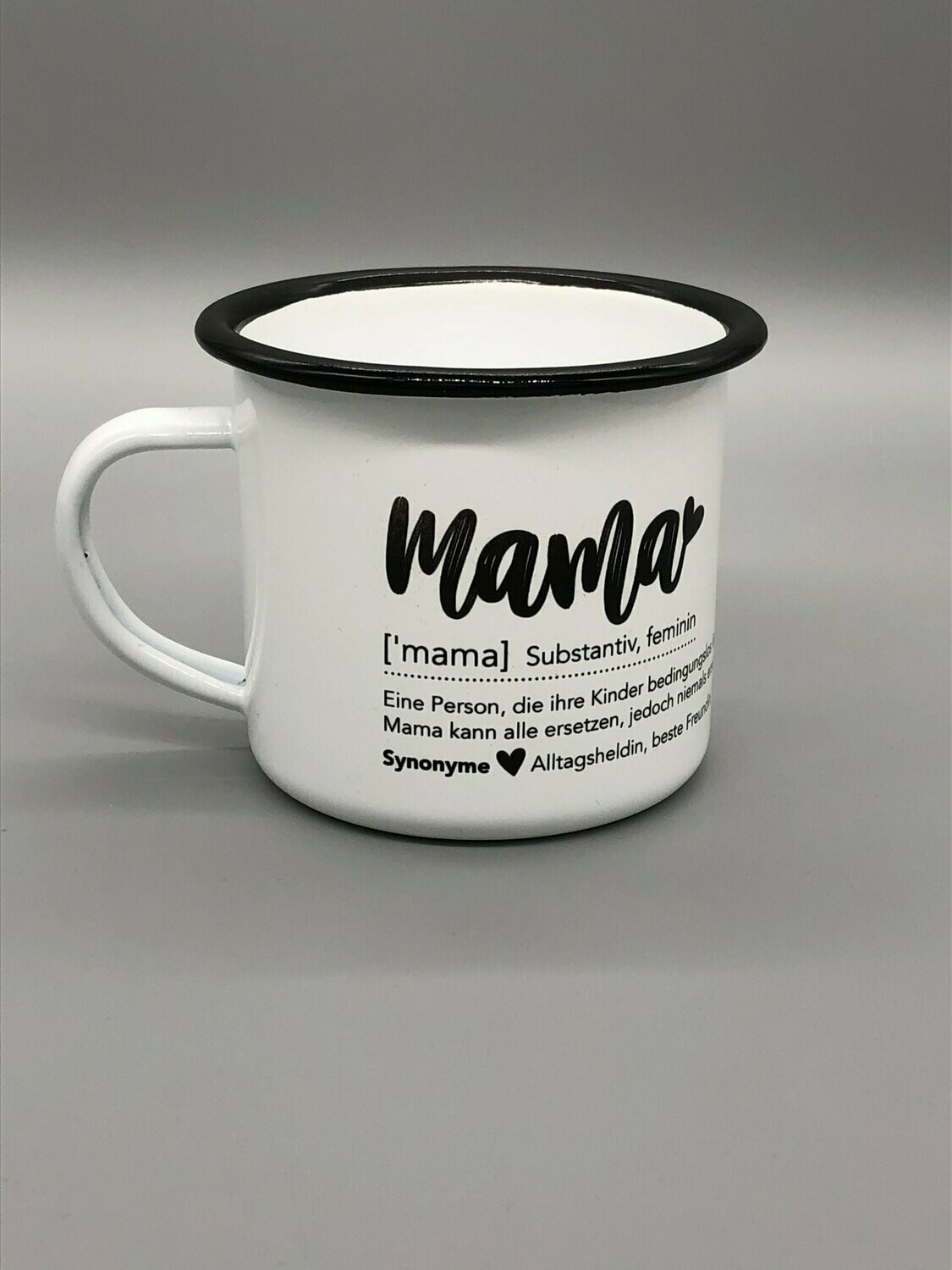 Emaille Tasse 'Mama'