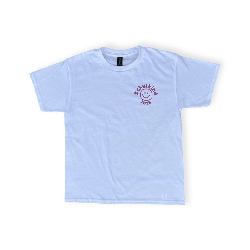SCHULKIND T-SHIRT (Weiß/Beere) SCHULKIND T-SHIRT (Weiß/Beere)