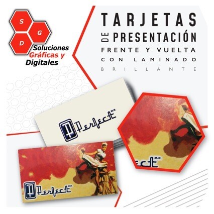 TARJETAS dobles con laminado x 100 pz