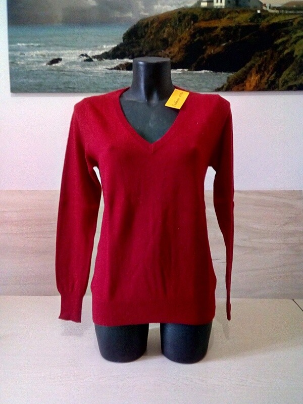 SCOLLO V  CASHMERE TAGLIA  L