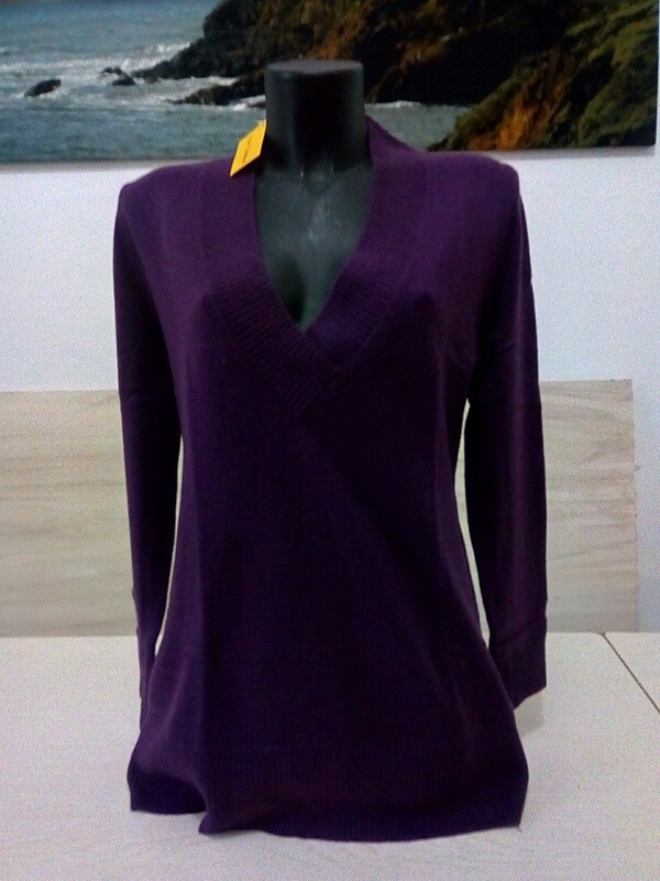 SCOLLO V  CASHMERE TAGLIA  L