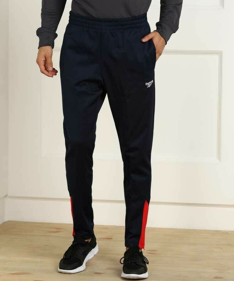 reebok solid men's track pants