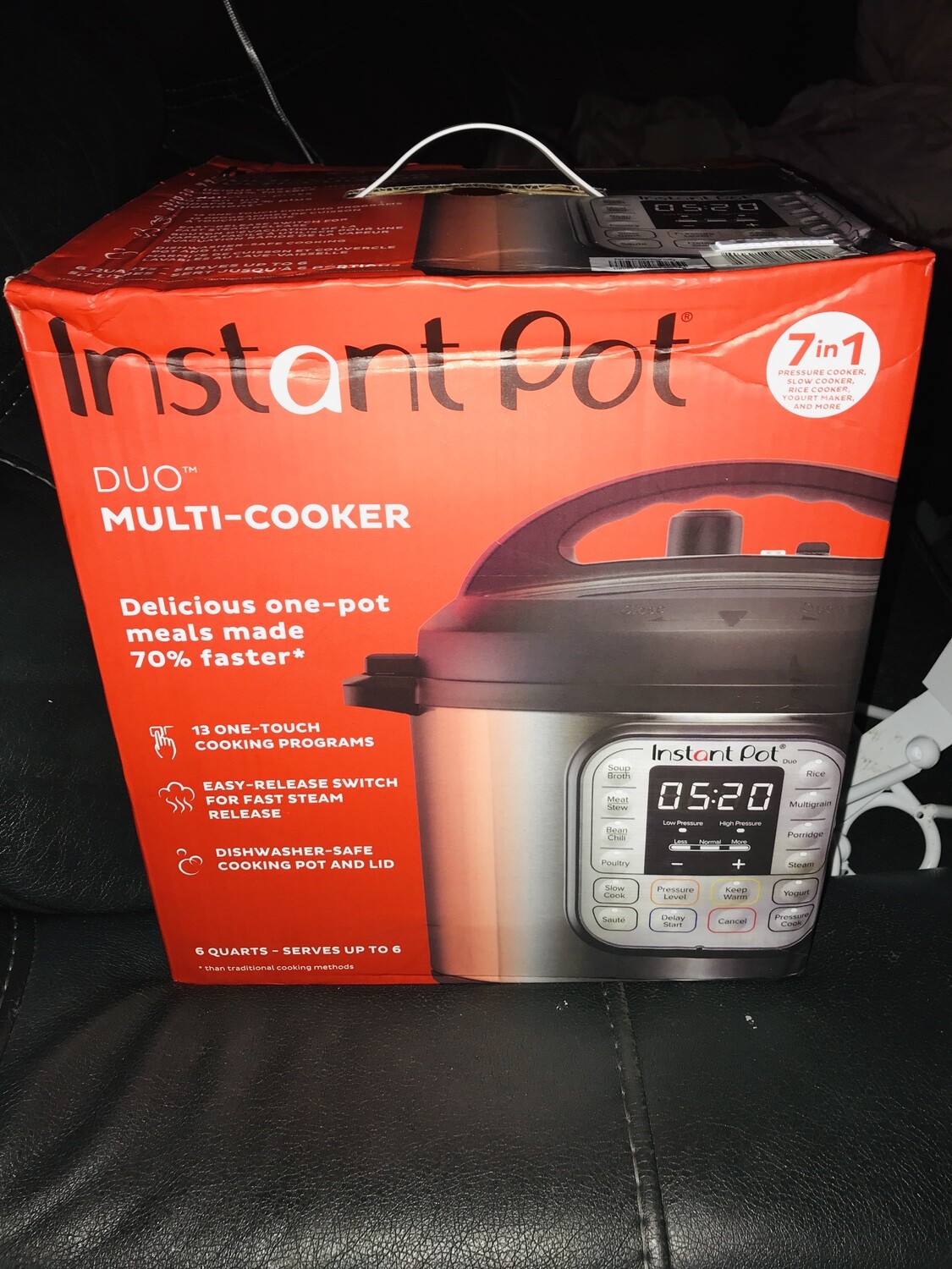 Instant Pot Duo 6 Quart 7-in-1 Multi-Use Programmable Pressure Cooker