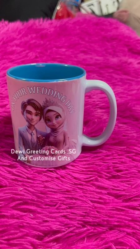 Custom Mug Printing For Wedding. Can Add Text &amp; Add Picture.