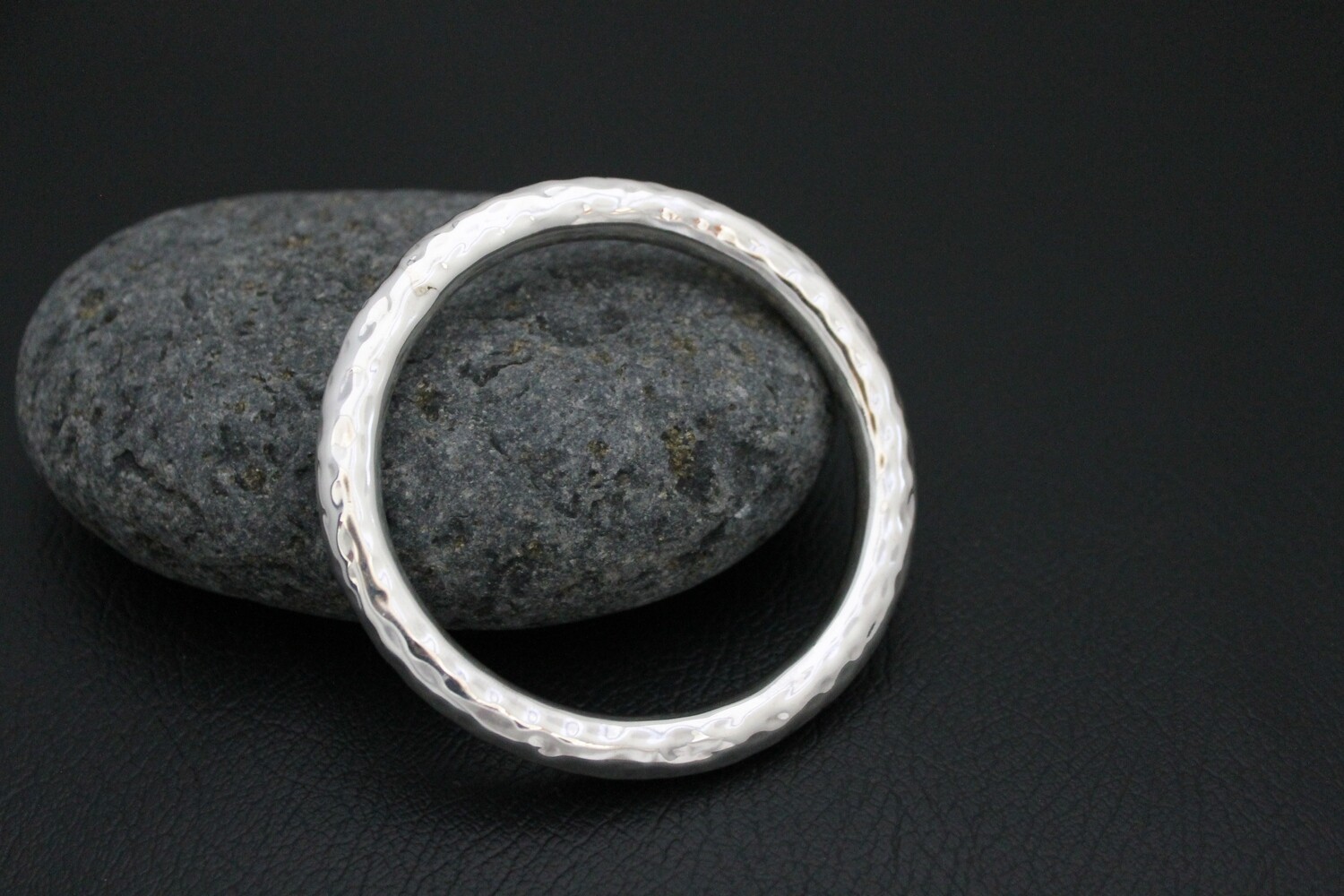 Round Hammered Bangle