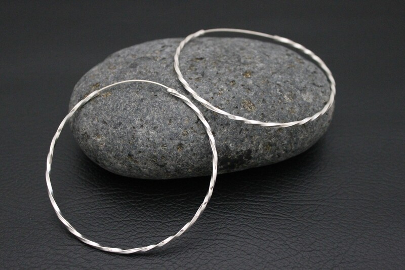 Earrings - Twisted Hoops