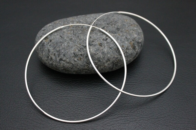 Large Silver Hoops