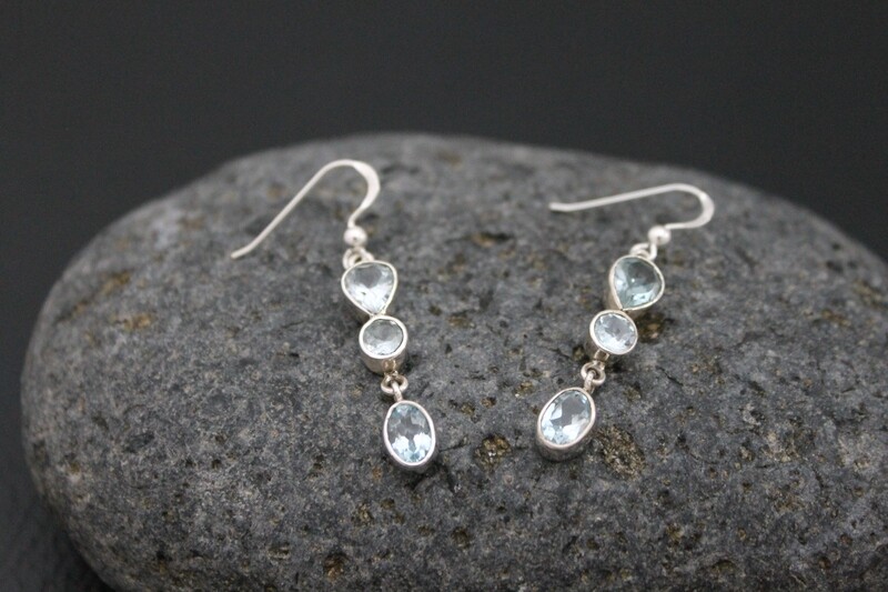 Earrings - Blue Topaz