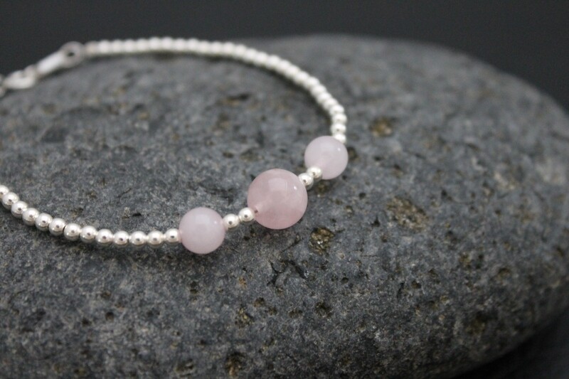 Ball Bracelet - Rose Quartz