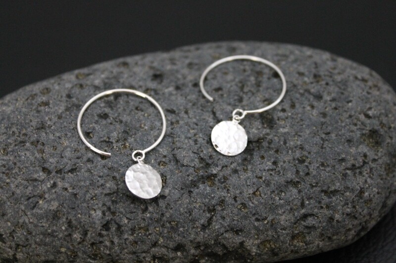 Earrings - Hammered Circle