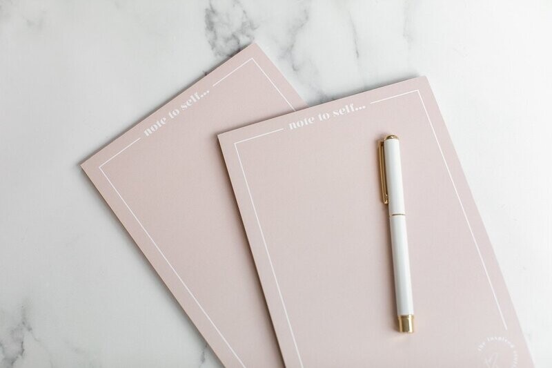 Notepad 'Note to self - Blush'