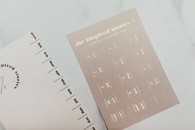 Monthly Tab Stickers 'Beige'