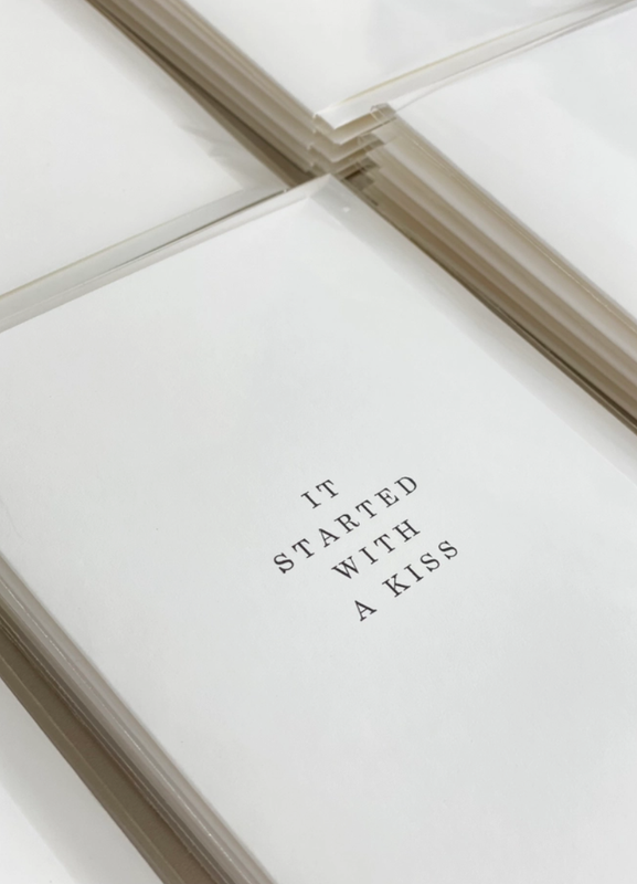 'It Started with a Kiss' card