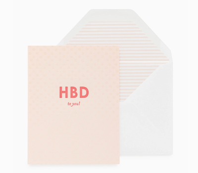'HBD to you!' card