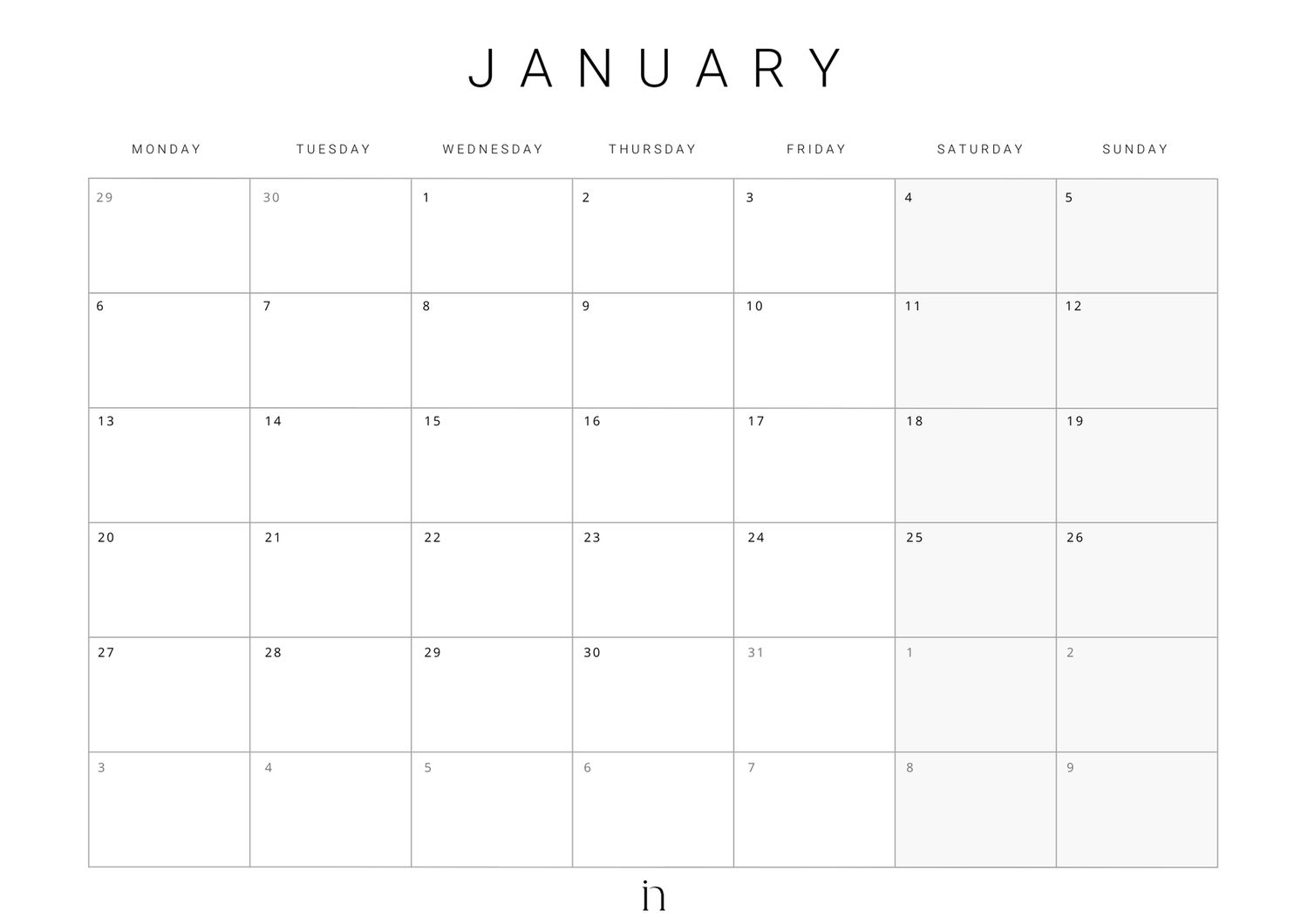 Insidr Year Calender 2024
