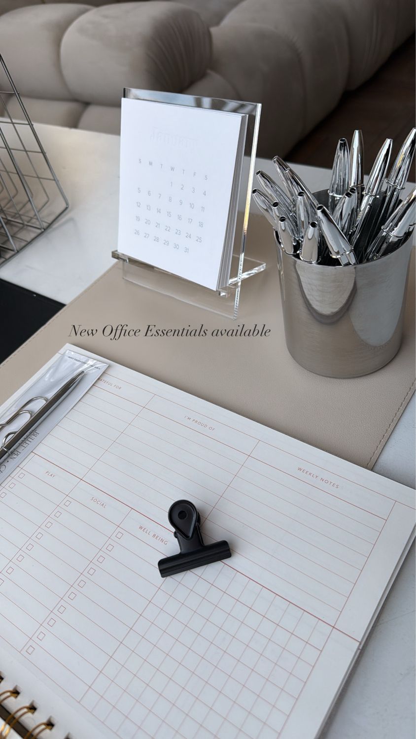 Silver Pen Holder