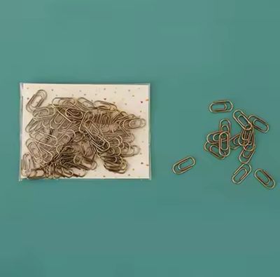 Bronze Paper Clips Metal 'Heart' - 50 pieces