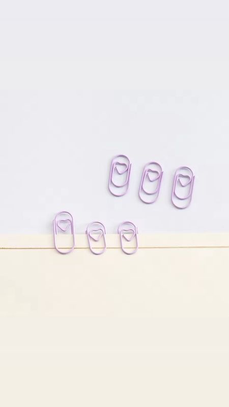 Lila Paper Clips Metal 'Heart' - 50 pieces