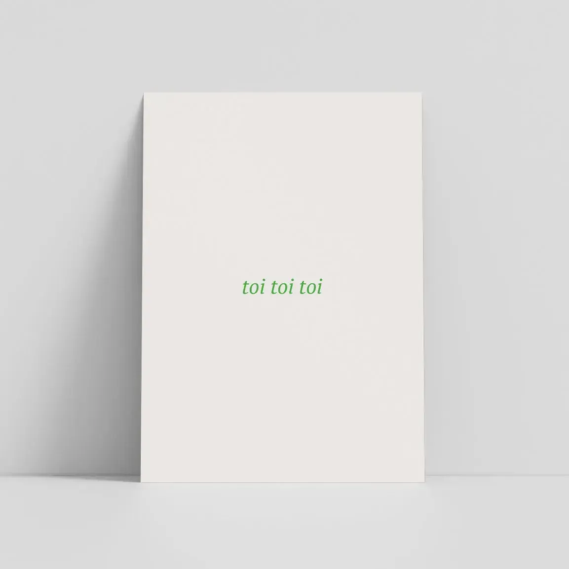 'Toi Toi Toi' kaart