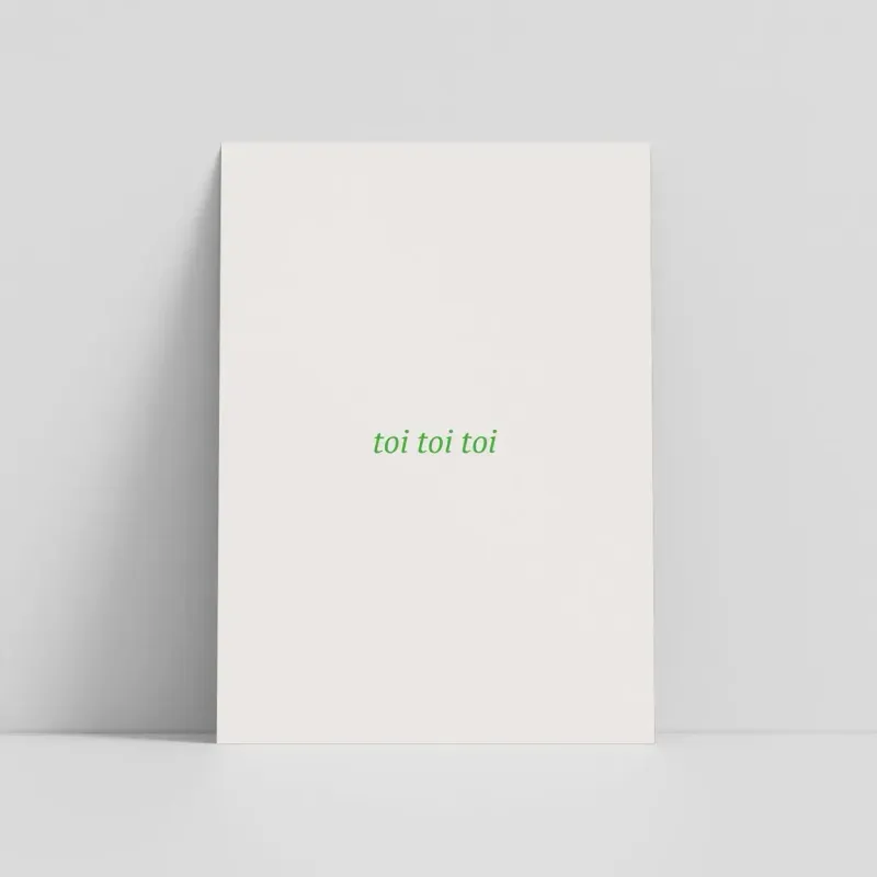 'Toi Toi Toi' postcard