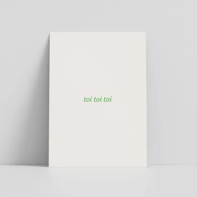 'Toi Toi Toi' kaart