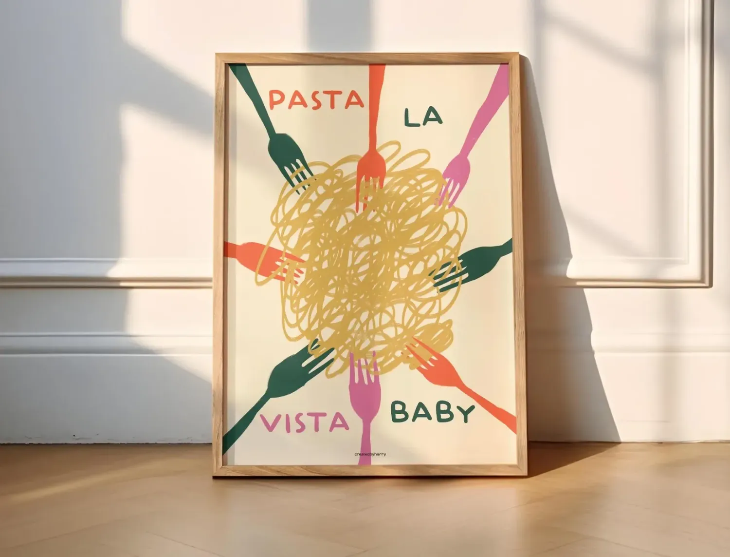 'Pasta La Vista Baby' print