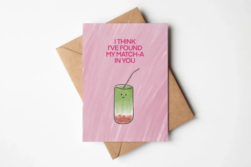 'Match-A In You' postcard