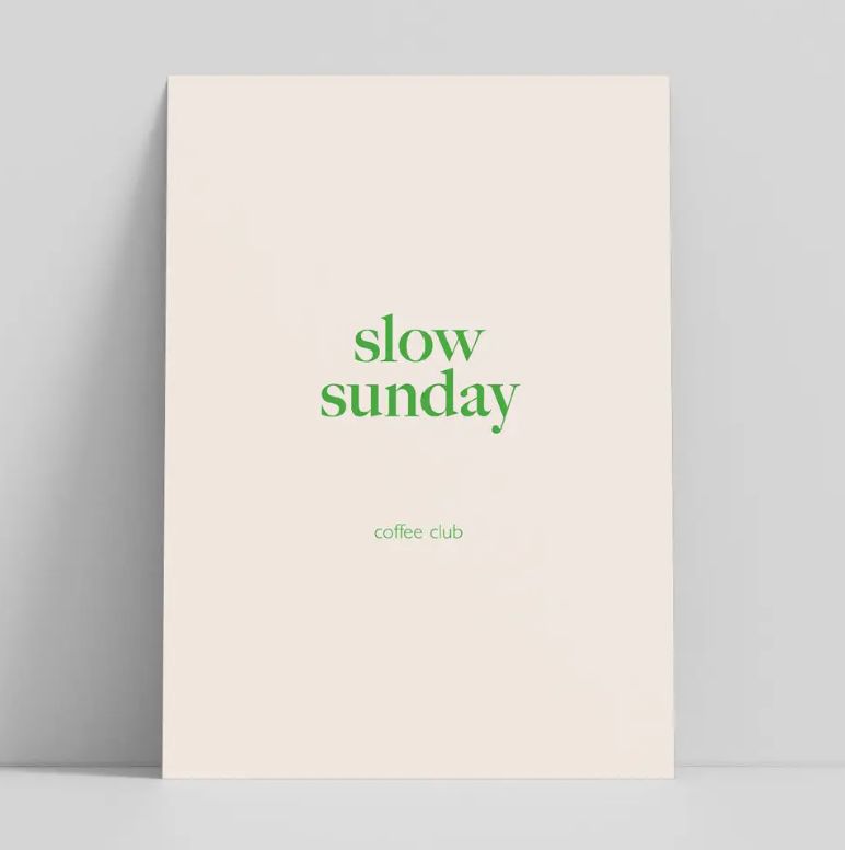 'Slow Sunday' kaart