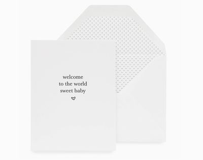 'Welcome Sweet Baby' kaart 'Welcome Sweet Baby' kaart
