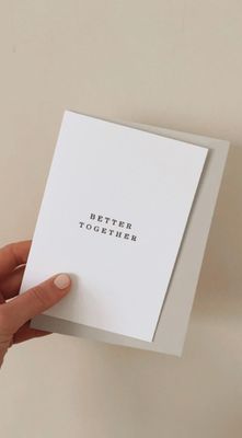 'Better Together' kaart 'Better Together' kaart