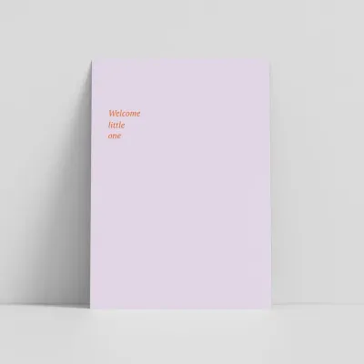 'Welcome Little One' kaart 'Welcome Little One' kaart