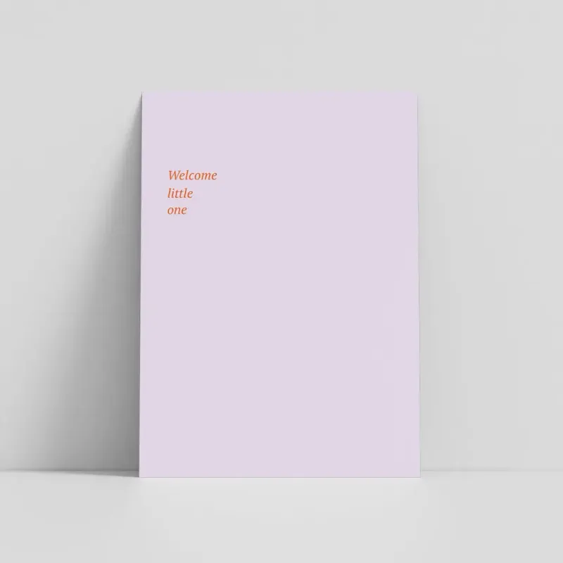 'Welcome Little One' kaart