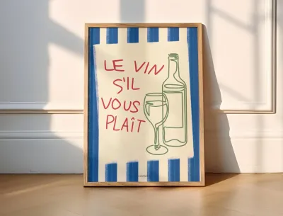 'Le Vin S'Il Vous Plaît' print 'Le Vin S'Il Vous Plaît' print