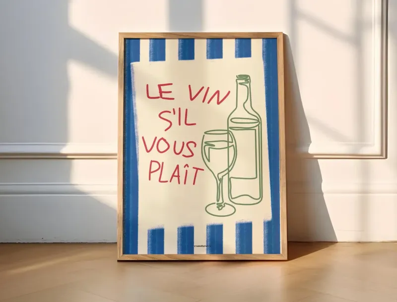 'Le Vin S'Il Vous Plaît' print