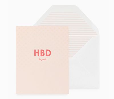 'HBD to you!' kaart