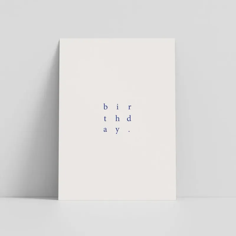 'Birthday.' kaart