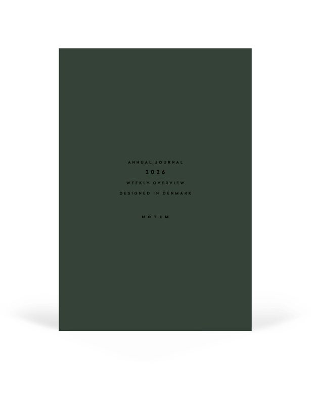 PRE-ORDER Alva annual calendar 2027 'Dark Green'