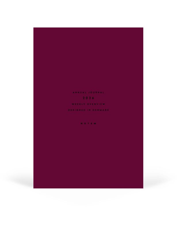 PRE-ORDER Alva annual calendar 2027 'Dark Red'