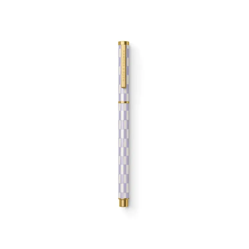 Lavender Check Rollerball Pen