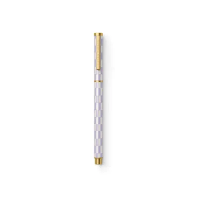 Lavender Check Rollerball Pen Lavender Check Rollerball Pen