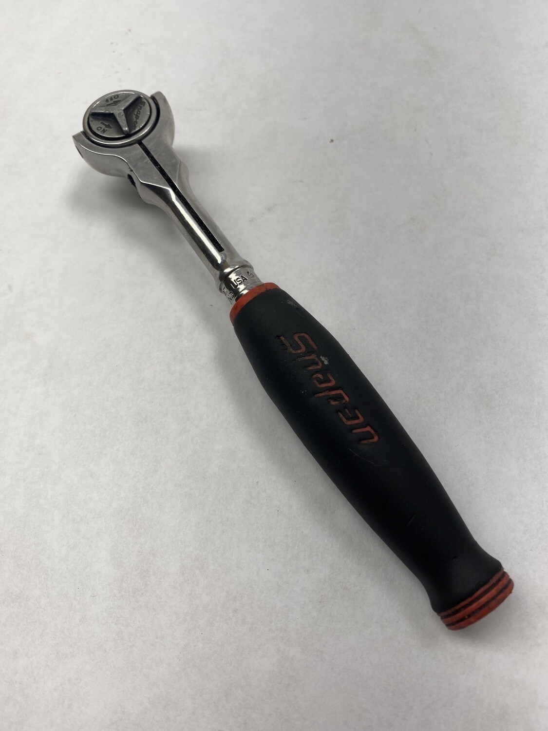 Snap On 3/8” Drive, 1/4” Body Roto Head Soft Grip Ratchet Snap On 3/8” Drive, 1/4” Body Roto Head Soft Grip Ratchet
