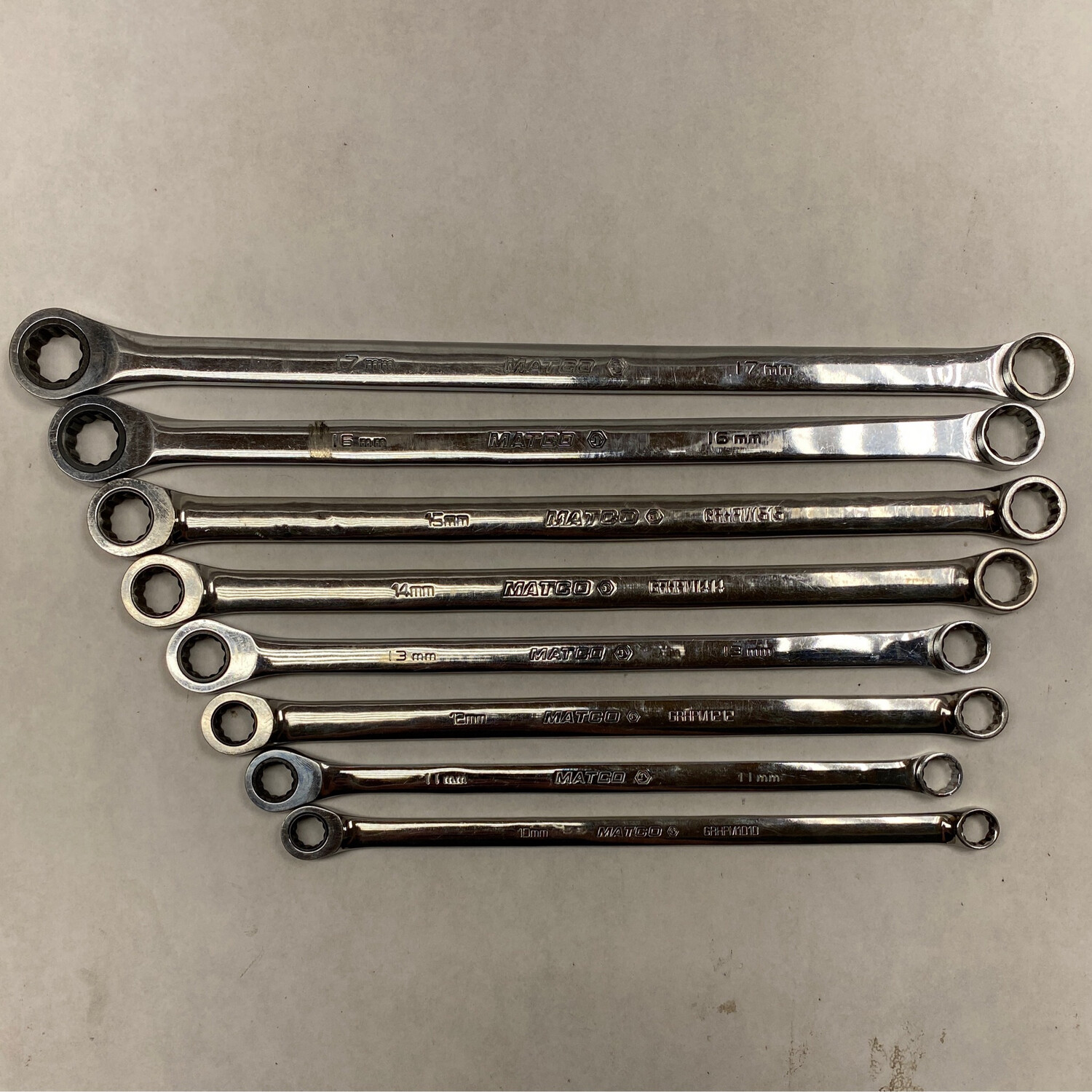 Matco 8pc Metric Double Box End Ratcheting Wrench Set