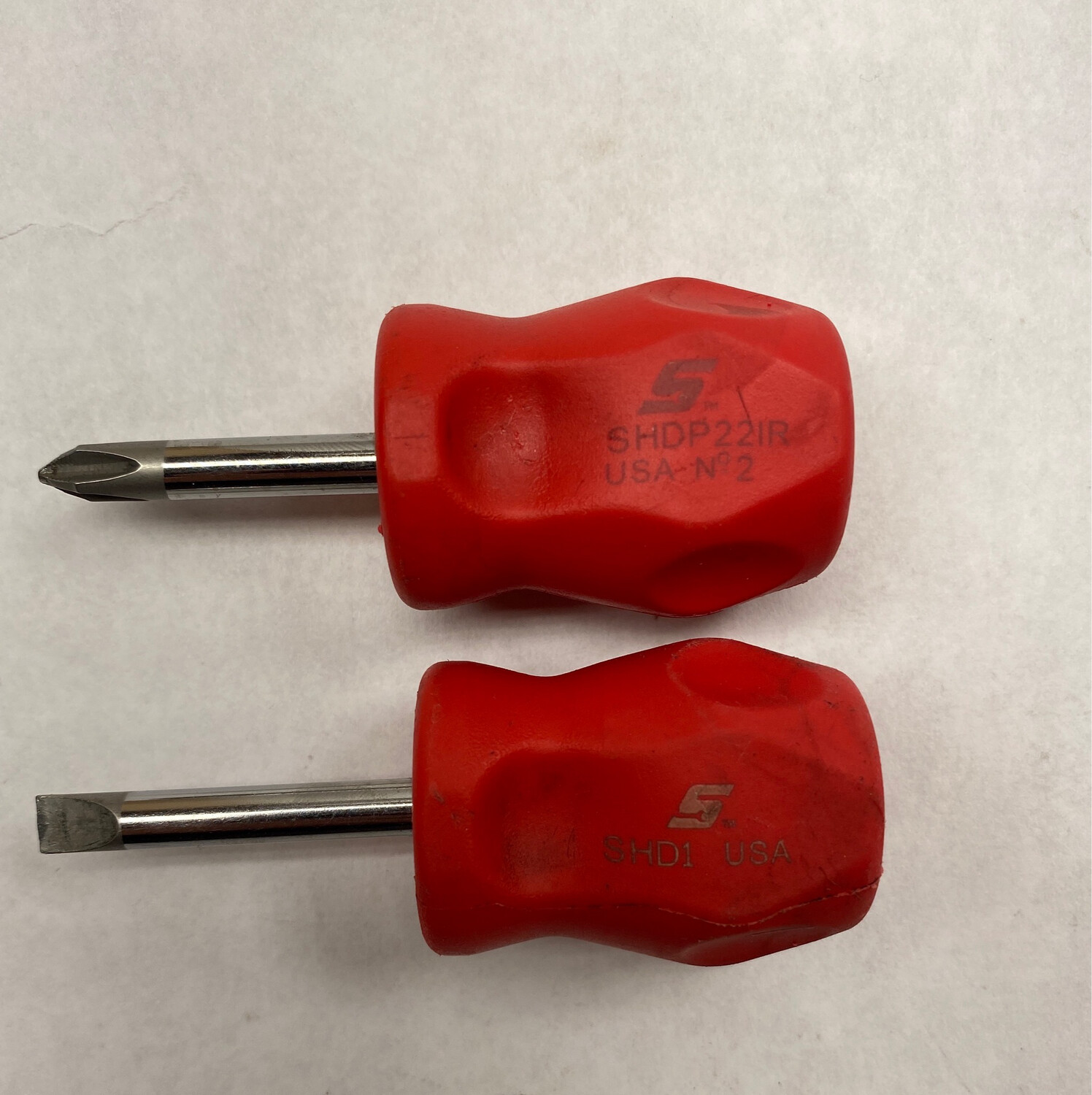 Snap On 2pc Stubby Flathead & Phillips Screwdriver Set Shop Tool Swapper
